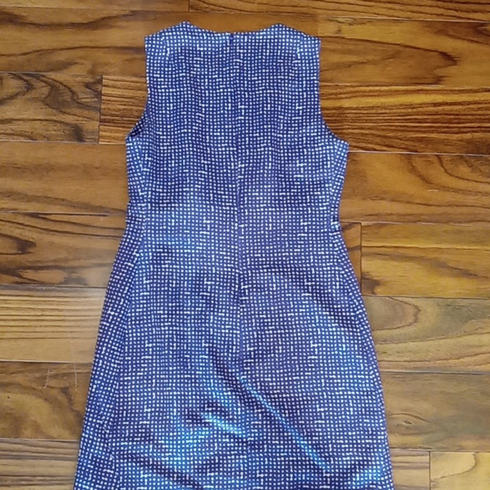 Tory Burch Navy and White Sleeveless Sheath Dress - Picture 5 of 5
